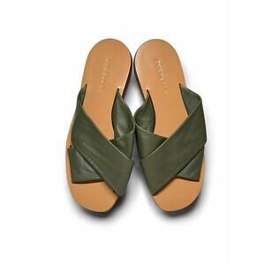 Everlane The Day Crossover Sandals in Army Green Women’s Size 6 EUC Lk Nw
